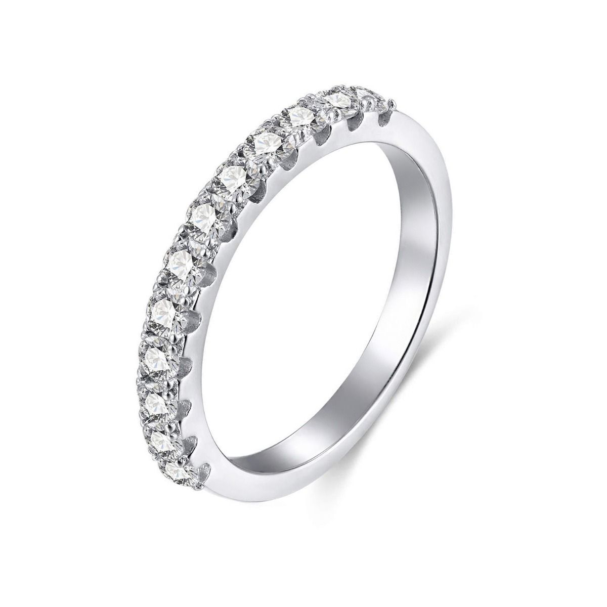 925 Sterling Silver Cubic Zirconia Eternity Ring
