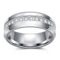 8mm Silver Color Cubic Zircon Tungsten Carbide Ring