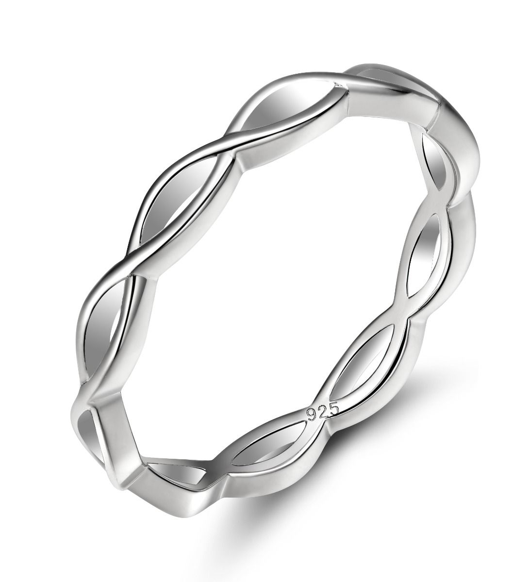 925 Sterling Silver Twisted Rope Ring